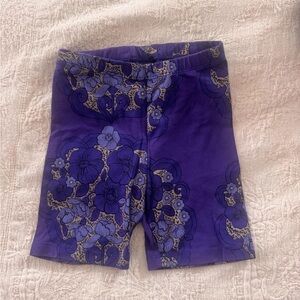 Mini Rodini Purple Floral Shorts Size 4/5